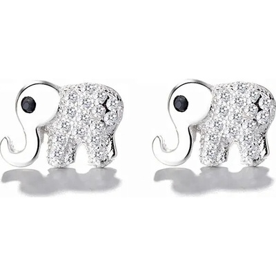 Majya Strieborné náušnice ELEPHANTS 10167