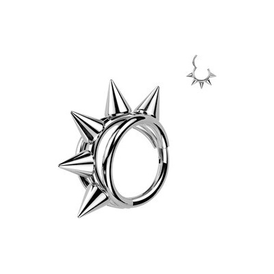 Šperky4U Piercing segment kruh TITAN s hroty TIT1692-1210