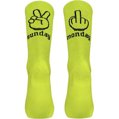Northwave Мъжки чорапи за колоездене Northwave Sunday Monday Sock Cycling socks - Yellow Fluo - размер 40-43 (EU) (201-4593-0413)