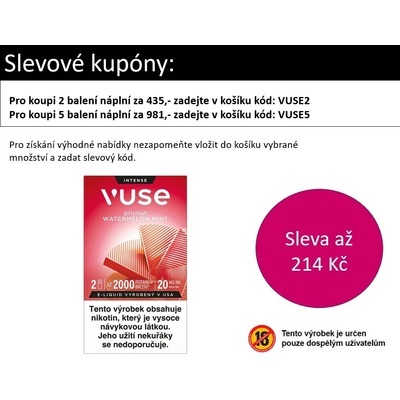 Vuse Pods Watermelon Mint Ice 20 mg 2 ks
