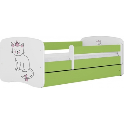 Kocot kids Babydreams kočka zelená bez šuplíků bez matrace