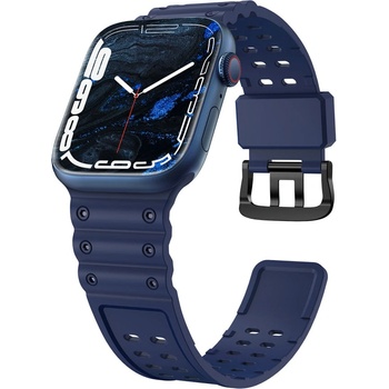 HQWear Каишка HQWear Strap Triple Protection за Apple Watch SE, 8, 7, 6, 5, 4, 3, 2, 1 (41, 40, 38 mm), тъмносиня (KXG0062454)