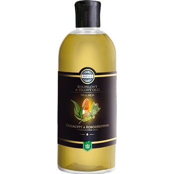 Topvet Wellness Eucalypt a kosodřevina v mandlovém oleji koupelový a tělový olej 500 ml
