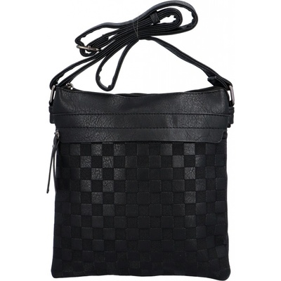 Hugo dvoukomorová dámská koženková crossbody černá