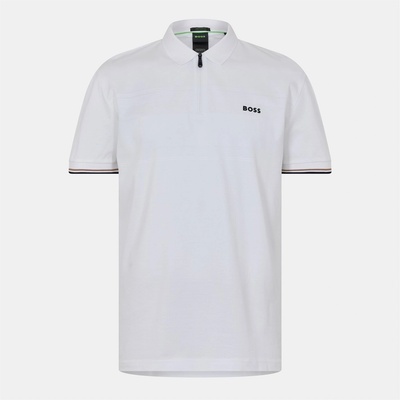 Boss Блуза с яка Boss Men's Philix Pima Green Cotton Short Sleeve Polo Shirt - White 100