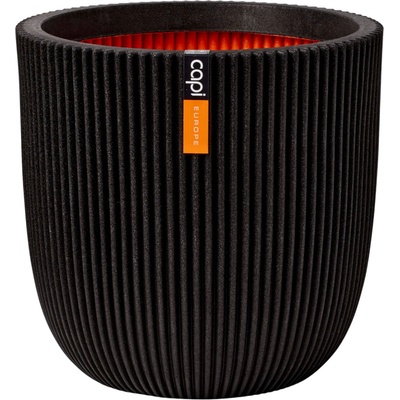 Capi Kvetináč Ball Groove 43 x 41 cm - black