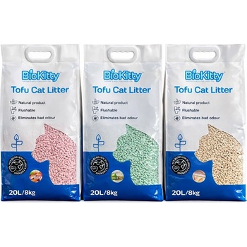 HomiesPet BioKitty Tofu Cat Litter - Биоразградима соева котешка тоалетна на пелети (20 л)