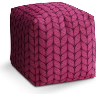 Sablio Taburet Pletenie vo fuksiovej farbe: 40x40x40 cm