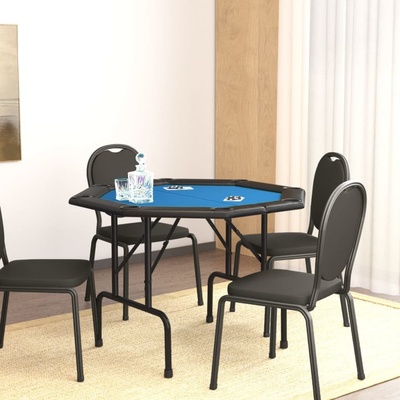 vidaXL Skládací deska na poker pro 8 hráčů modrá 108 x 108 x 75 cm – Zboží Dáma