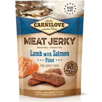 Carnilove Jerky Filety z jahňaťa a lososa 100 g