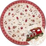 Villeroy & Boch Червен кръгъл килим с коледен мотив със смес от памук ø 160 cm Toy's Delight Red Christmas - Villeroy&Boch (106217-160)