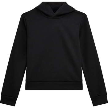 GUESS Едноцветен суичър в черно за момиче с качулка Guess