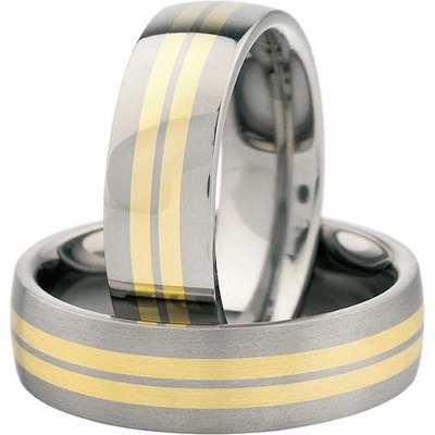 Savicki Snubní prsteny titan žluté zlato půlkulaté 6 TG97 6,5P