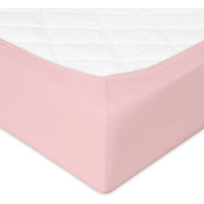 BabyMatex Prostěradlo nepromokavé s gumou Bamboo růžové 70x140