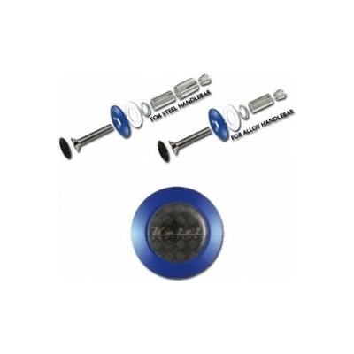 Hliníková zavažíčka KEITI, do řidítek 7/8" (22mm), různé barvy, (pár-2ks), modrá