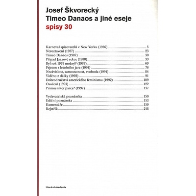 Timeo Danaos a jiné eseje spisy - svazek 30