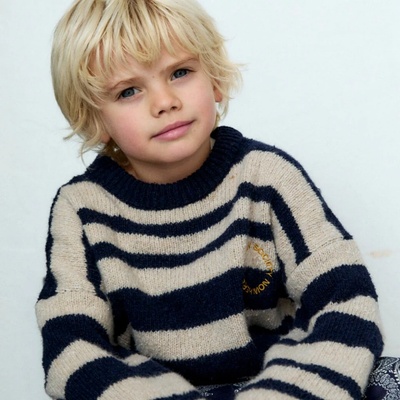 The New Society svetr Jorge Jumper Infinite Navy