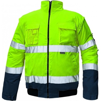 Cerva Bunda CLOVELLY PILOT 2 v 1 s reflexnými pruhmi žltá tmavomodrá