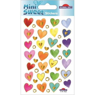 Samolepky colorful hearts