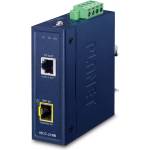 PLANET IECC-210R Industrial 1-Port 100TX + 1-Port 100FX SFP EtherCAT Media Converter (RJ45 Out, SFP In, -40~75 degrees C, Dual 9~48V DC, BECKHOFF EtherCAT conformance test tool verified) (IECC-210R)