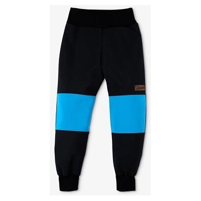 Drexiss Dětské softshellové kalhoty s fleecem black blue