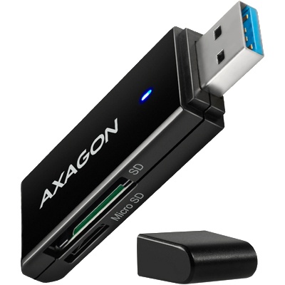 AXAGON Slim super-speed USB 3.2 Gen 1 card reader with a direct USB-A connector