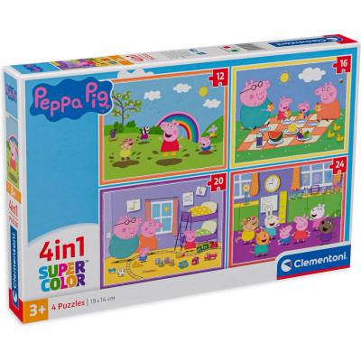 Clementoni Пъзел Clementoni 4 в 1 - Прасето Пепа (21516)