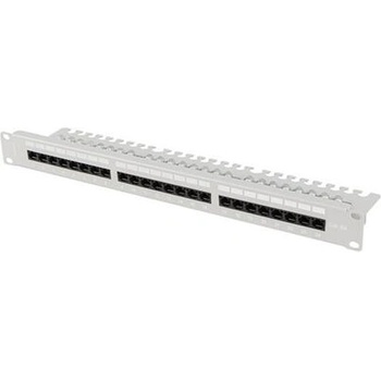 Lanberg Пач панел, Lanberg patch panel 24 port 1U 19" CAT. 6a utp with cable organizer grey (PPUA-1124-S)