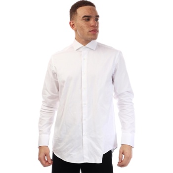 HUGO BOSS Риза с дълъг ръкав Boss Men's Joe Spread Long Sleeve Oxford Shirt - White