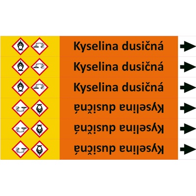 Nadrzenapalivo.cz Značení potrubí ISO 20560, kyselina dusičná PZA 007046