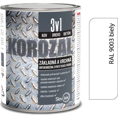 Slovlak Korozal 3v1 RAL 9003 biely 2,5l