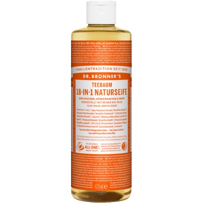Dr. Bronner's 18in1 Натурален сапун - Чаено дърво - 475 мл