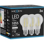 Mexen Vintis 3x LED крушка с нажежаема жичка E27, A60, 8W, Неутрална - 4000K, 1055 lm, (L150-E27-0840-00x03)