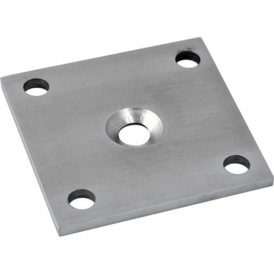 Kotviaca platňa 92 x 92 mm na drevený stĺp, brúsená AISI 304