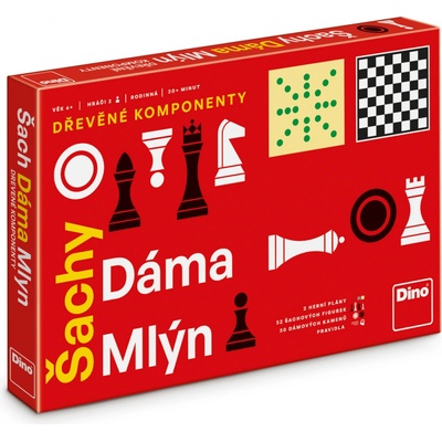 Šachy, dáma, mlýn - Dino