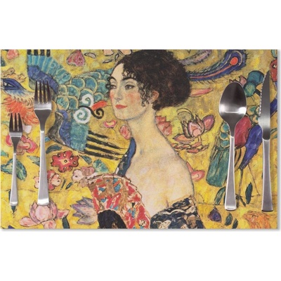 Sablio Prestieranie Dáma s vejárom - Gustav Klimt 40x30cm