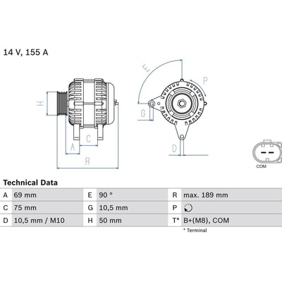 generátor BOSCH 0 986 047 400