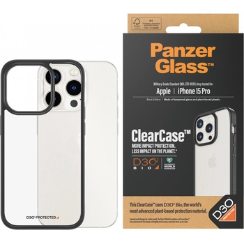 Image 1 of Panzer Калъф PanzerGlass - ClearCase D3O, iPhone 15 Pro, черен (5711724011771)