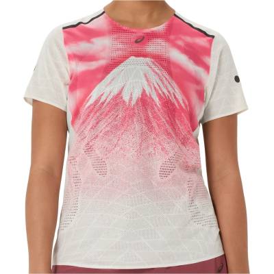 Asics Дамска тениска Asics Women's Fujitrail Elite Graphic S/S Top Running shirt - Cream (916-7048-0114)