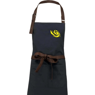 Drevené uhlie Vortex logo na prsia Zástera Vintage