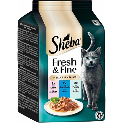 Sheba Fresh und Fine omáčka losos, tuňák und pstruh 36x50 g