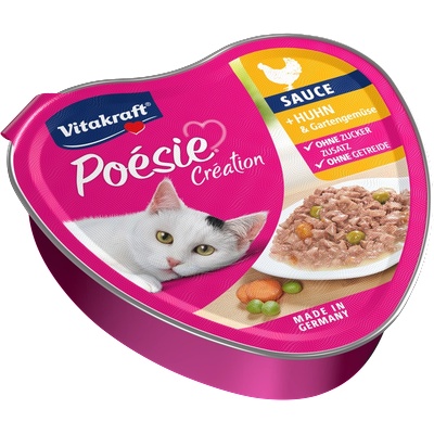 Vitakraft Poesie консерва за котки пиле с градински зеленчуци хапки в сос 85gr