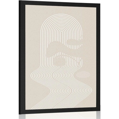 Plakát jedinečný vzor duhy Mid-Century - 20x30 no frame