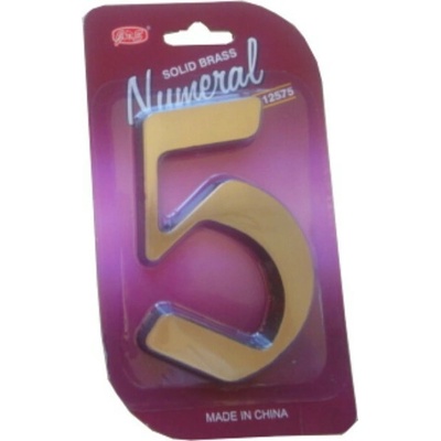 Číslo fasádne " 5 " bronz 125mm Bronz