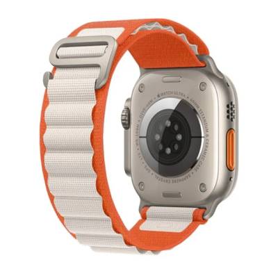 iMore Řemínek Alpský tah pro Apple Watch Ultra 1/2 (49mm) - Oranžový / Hvězdně bílý