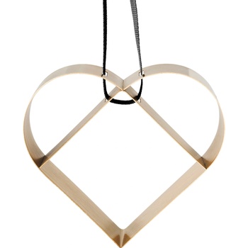 Stelton Коледна украса FIGURA 9 см, сърце, месинг, неръждаема стомана, Stelton (SN10604)