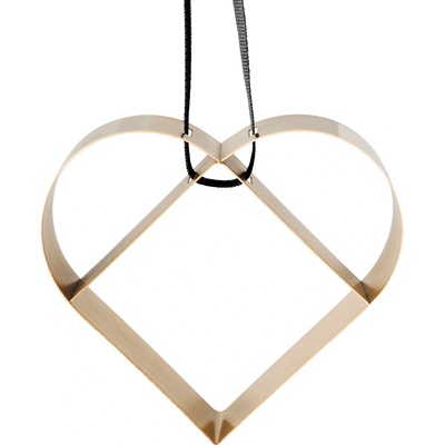 Stelton Коледна украса FIGURA 9 см, сърце, месинг, неръждаема стомана, Stelton (SN10604)