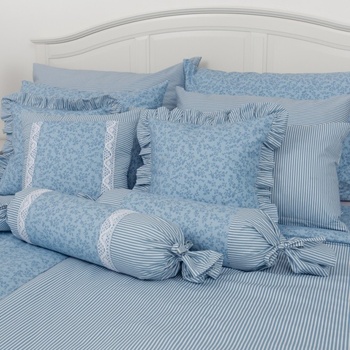 Zdeňka Podpěrová Lata modrá pozitív s prúžkom Krep s volánom 50 x 60 cm