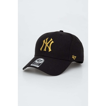 47 brand Шапка с козирка 47 brand MLB New York Yankees в черно с апликация (B.MTLCS17WBP.BKE)