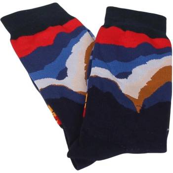 Мъжки чорапи в черно с цветен принт